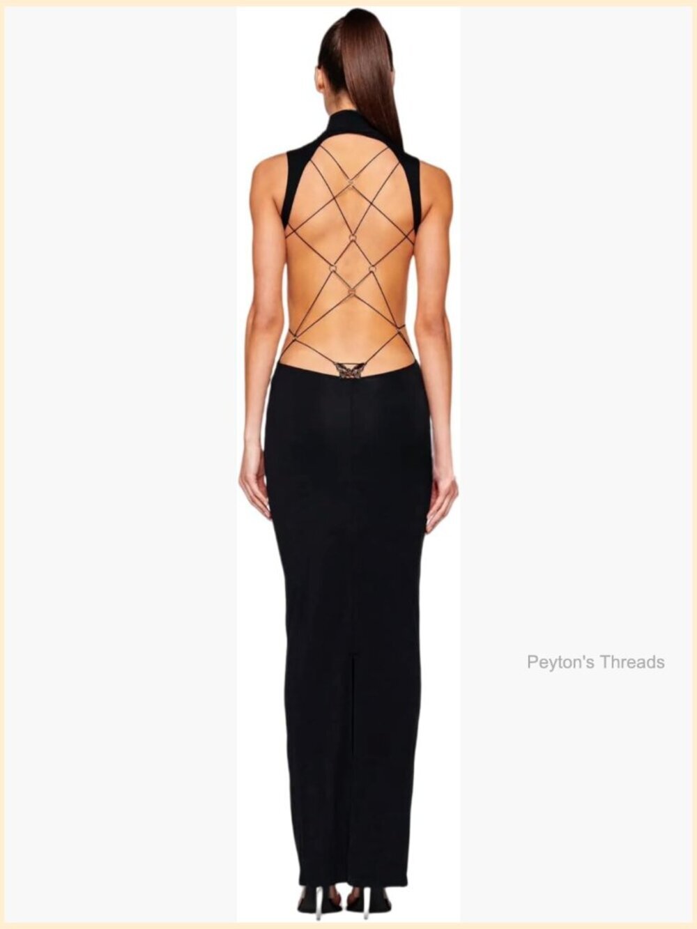 Sexy Mock Neck Criss Cross Wrap Maxi Dress Bodycon Backless Party Dress